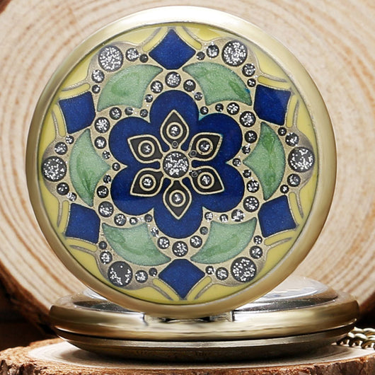 Reloj de Bolsillo Flor de Diamante - Image 8