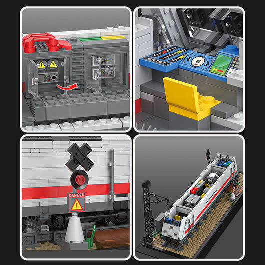 Tren a Vapor Modelo Estático - Puzzle de Bloques de Construcción - Image 3