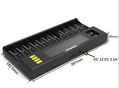 Cargador de Baterías LCD 12 Espacios Lii-S12 - Image 20