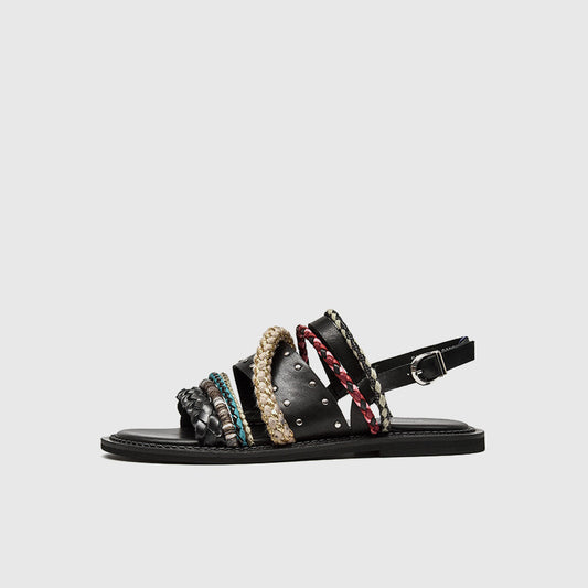 Sandalias Planas Romanas para Mujer con Diseño Contemporáneo - Image 2