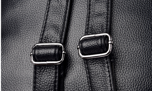 Mochila Casual de Cuero Suave con Cinturón Decorativo - Image 11