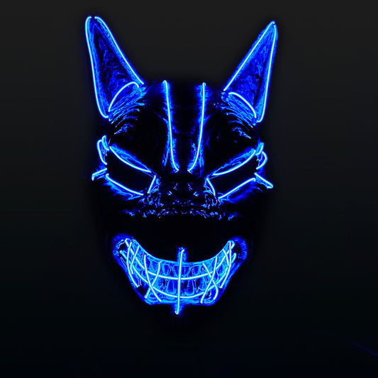 Máscara LED Luminosa de Cara Completa para Halloween