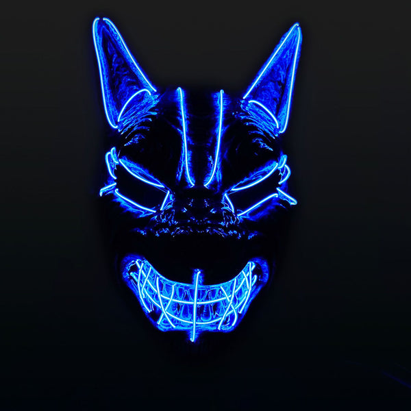 Máscara LED Luminosa de Cara Completa para Halloween