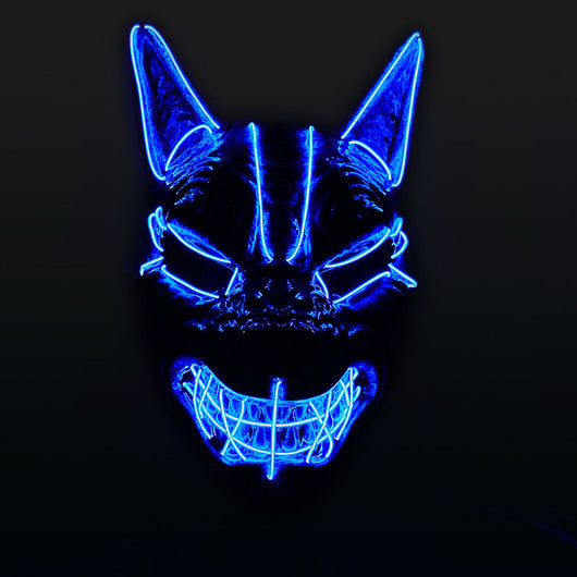 Máscara LED Luminosa de Cara Completa para Halloween