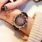 Reloj Pulsera Dama con Cruz de Diamantes de Imitación en Oro Rosado