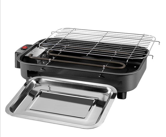 Horno Eléctrico Cuadrado para Asados sin Humo con Placa de Acero al Carbono