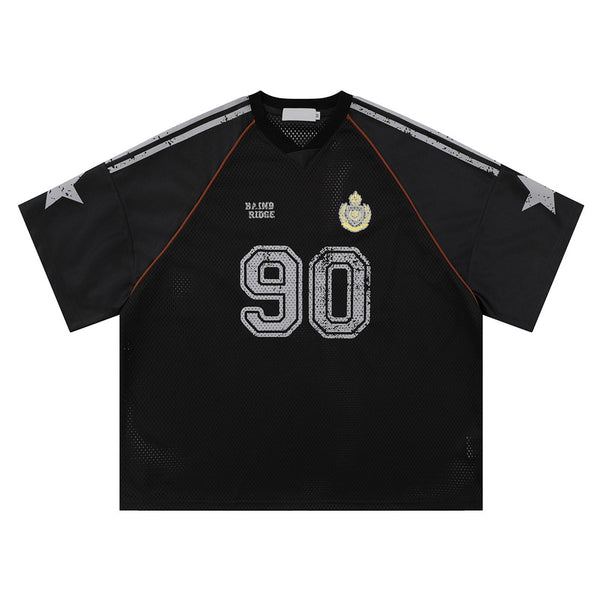 Camiseta Suelta Estilo Graffiti Star para Hombre