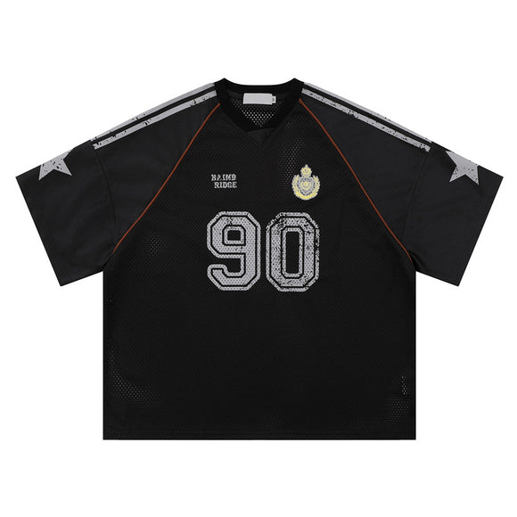 Camiseta Suelta Estilo Graffiti Star para Hombre