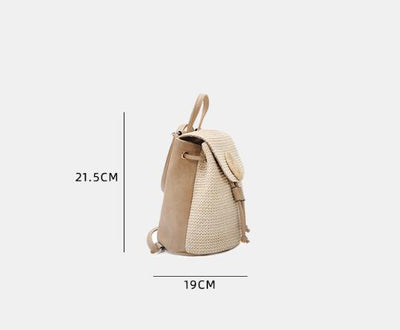 Mochila Crossbody Tejida con Detalles en Cuero PU - Image 7