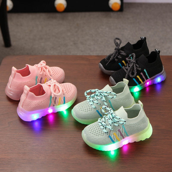 Zapatillas Luminosas LED Tejidas con Luces Intermitentes