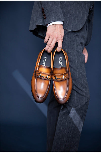 Zapatos de Cuero Artesanales para Hombre - Elegancia Formal de Negocios - Image 10
