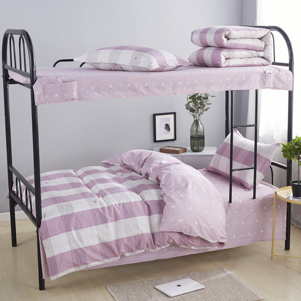 Juego de Cama Universitario de Algodón Antideslizante de 3 Piezas