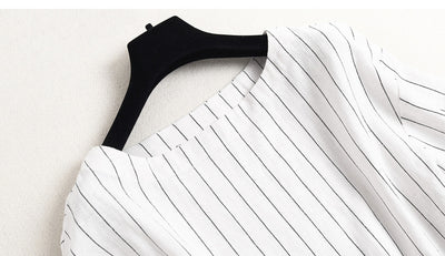 Conjunto Casual de Rayas: Playera y Pantalón Ancho Elegante - Image 12
