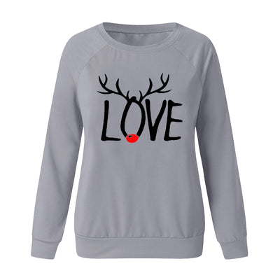 Suéter Navideño Estampado Cuello Redondo Manga Larga para Mujer - Image 7