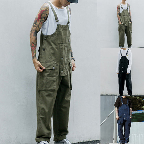 Pantalones de Trabajo Retro Rectos de Pierna Ancha