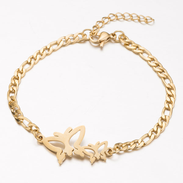 Pulsera Elefante de la Suerte para Mujer en Acero Inoxidable Dorado - Image 3