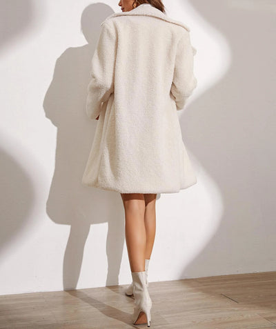 Abrigo Largo de Solapa para Mujer - Cálido y Elegante para Otoño e Invierno - Image 9