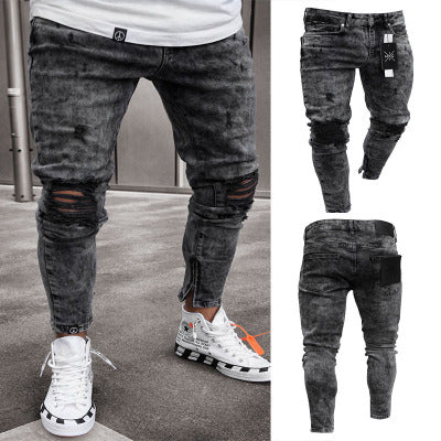 Pantalones Denim Ajustados con Roturas - Image 3