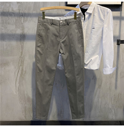 Pantalones Retro Estilo Coreano Ajustados de Algodón Versátil - Image 8