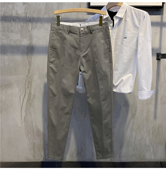 Pantalones Retro Estilo Coreano Ajustados de Algodón Versátil - Image 8