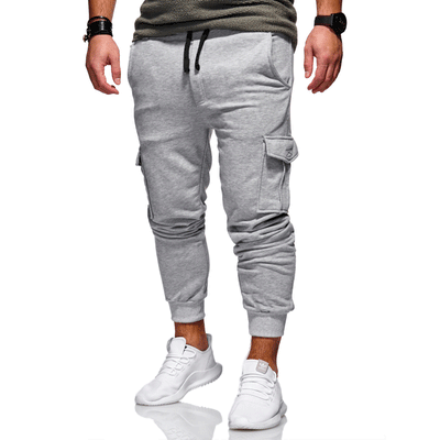 Pantalones de Chándal Casuales para Hombre con Cintura Elástica y Múltiples Bolsillos - Image 3
