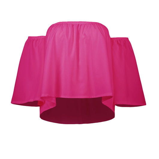 Blusa Elegante Hombros Descubiertos con Cuello Anudado - Chifón Manga 7/8 - Image 9
