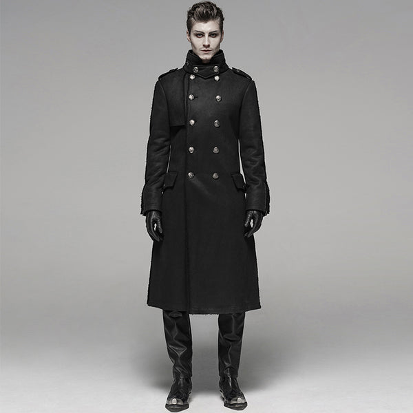 Rompavientos Punk Gothic Rock con Pelaje para Hombre