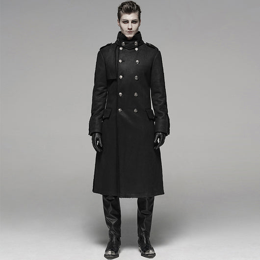 Rompavientos Punk Gothic Rock con Pelaje para Hombre
