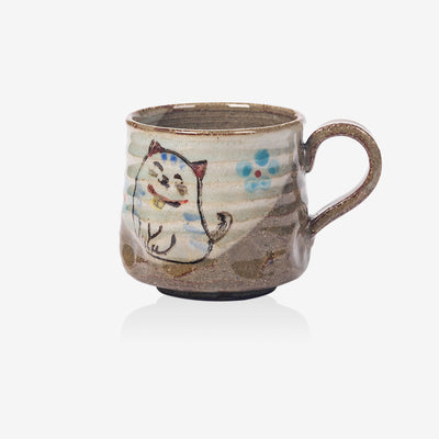 Taza Cerámica Artesanal Japonesa con Diseño Cartoon Pintado a Mano - Image 4