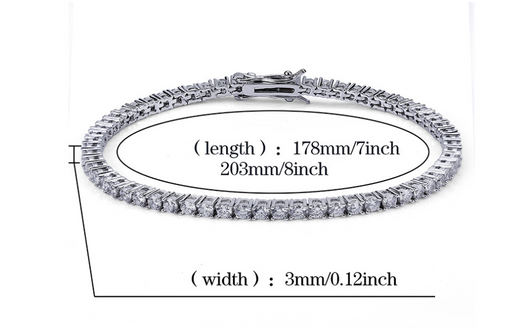 Pulsera para Hombre con Circonitas Incrustadas 3mm - Image 6