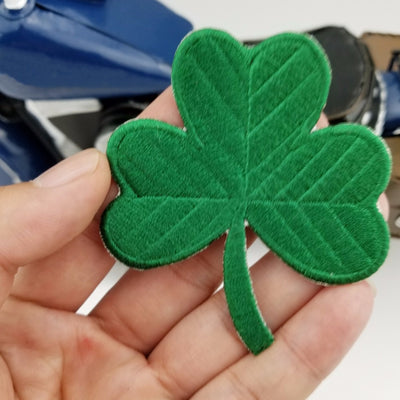 Parche de Trébol de Cuatro Hojas para Chaqueta Denim - Insignia DIY Adhesiva