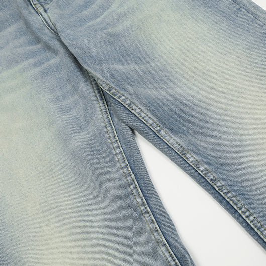Jeans Skinny Ajustados con Patrón de Rayo Estilo Calle Americana para Hombre - Image 3