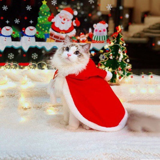 Capa Navideña Divertida para Gatos - Disfraz Festivo