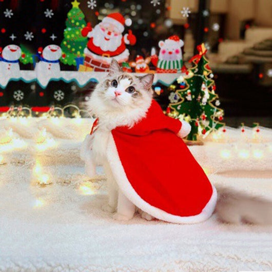 Capa Navideña Divertida para Gatos - Disfraz Festivo