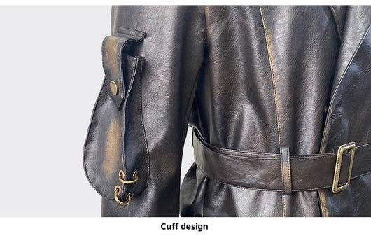 Chaqueta de Cuero para Motociclista Talla Grande - Image 27