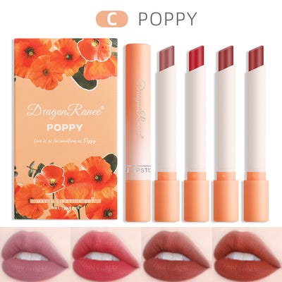 Estuche de Labiales Mate Efecto Cigarro - Colección 4 Flores - Image 8