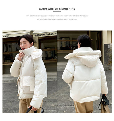 Chaqueta Acolchada de Plumas para Mujer con Capucha - Corta y Elegante - Image 28