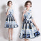 Vestido Camisero Retro con Estampado Francés