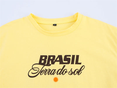 Camiseta de Verano Estilo Europeo y Americano con Estampado de Letras - Image 16
