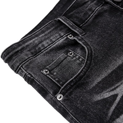 Jeans de Diseñador para Hombre con Pliegues Texturizados y Corte Premium - Image 4