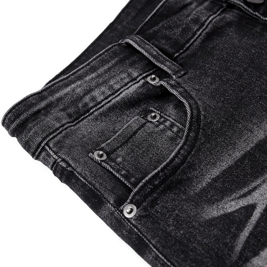 Jeans de Diseñador para Hombre con Pliegues Texturizados y Corte Premium - Image 4