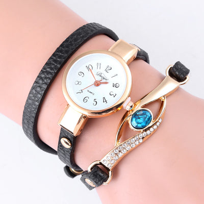 Reloj Pulsera de Cuarzo con Cristal Azul