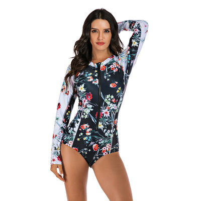 Traje de Baño Térmico de Una Pieza con Mangas Largas para Mujer - Image 3