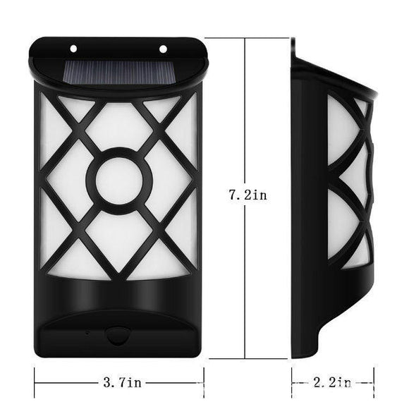 Lámpara Solar de Pared con Efecto Llama LED - Antorcha Decorativa para Jardín
