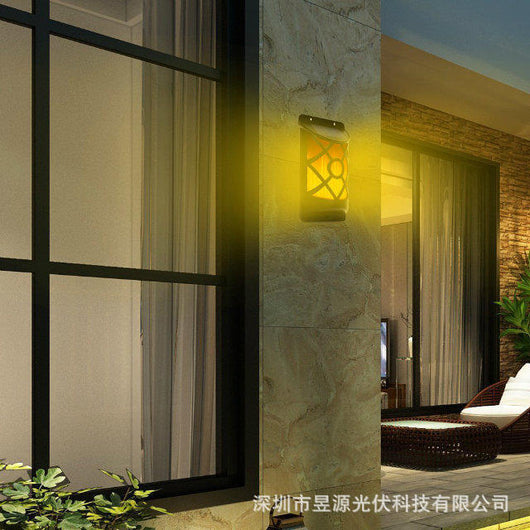 Lámpara Solar de Pared con Efecto Llama LED - Antorcha Decorativa para Jardín - Image 4