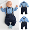 Traje Infantil Europeu Xadrez com Colete e Gravata Borboleta