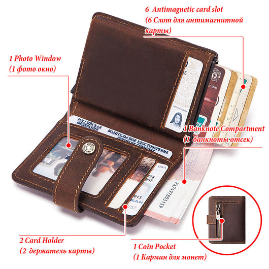 Cartera Vintage de Cuero con Cierre - Image 18