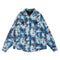 Jaqueta Camisa Xadrez Tie-Dye Desgastada Masculina