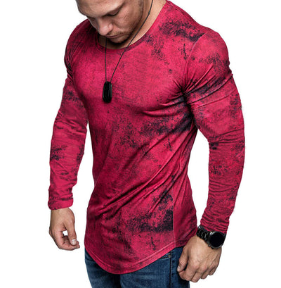 Playera Fitness Tie-Dye Cuello Redondo Efecto Desgastado - Image 6