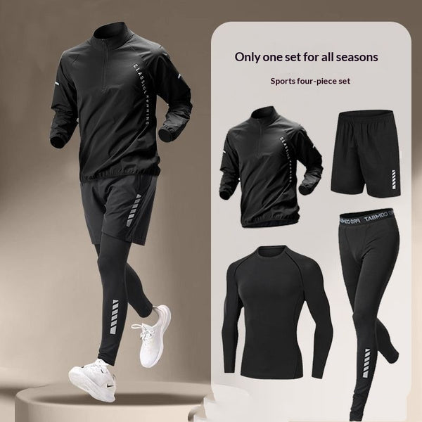 Conjunto Deportivo Hombre Ice Silk Secado Rápido Verano Manga Corta